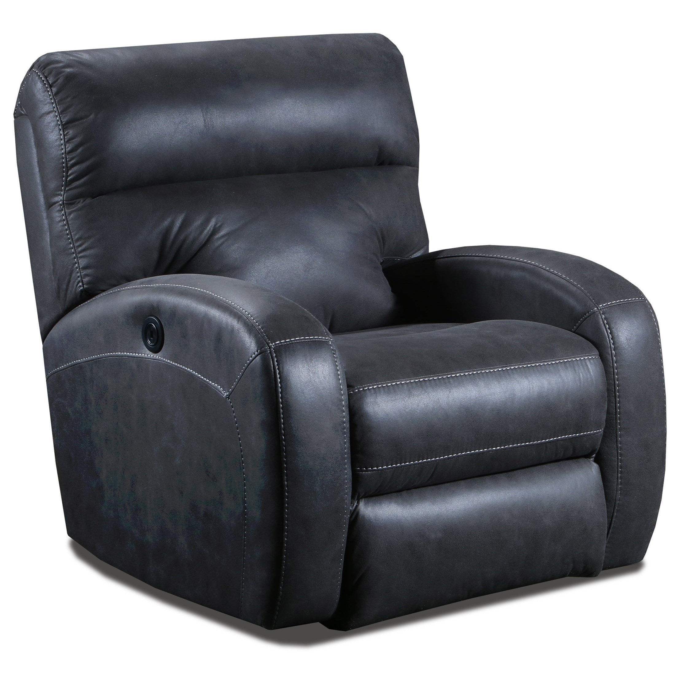 Stevens leather top swivel glider recliner